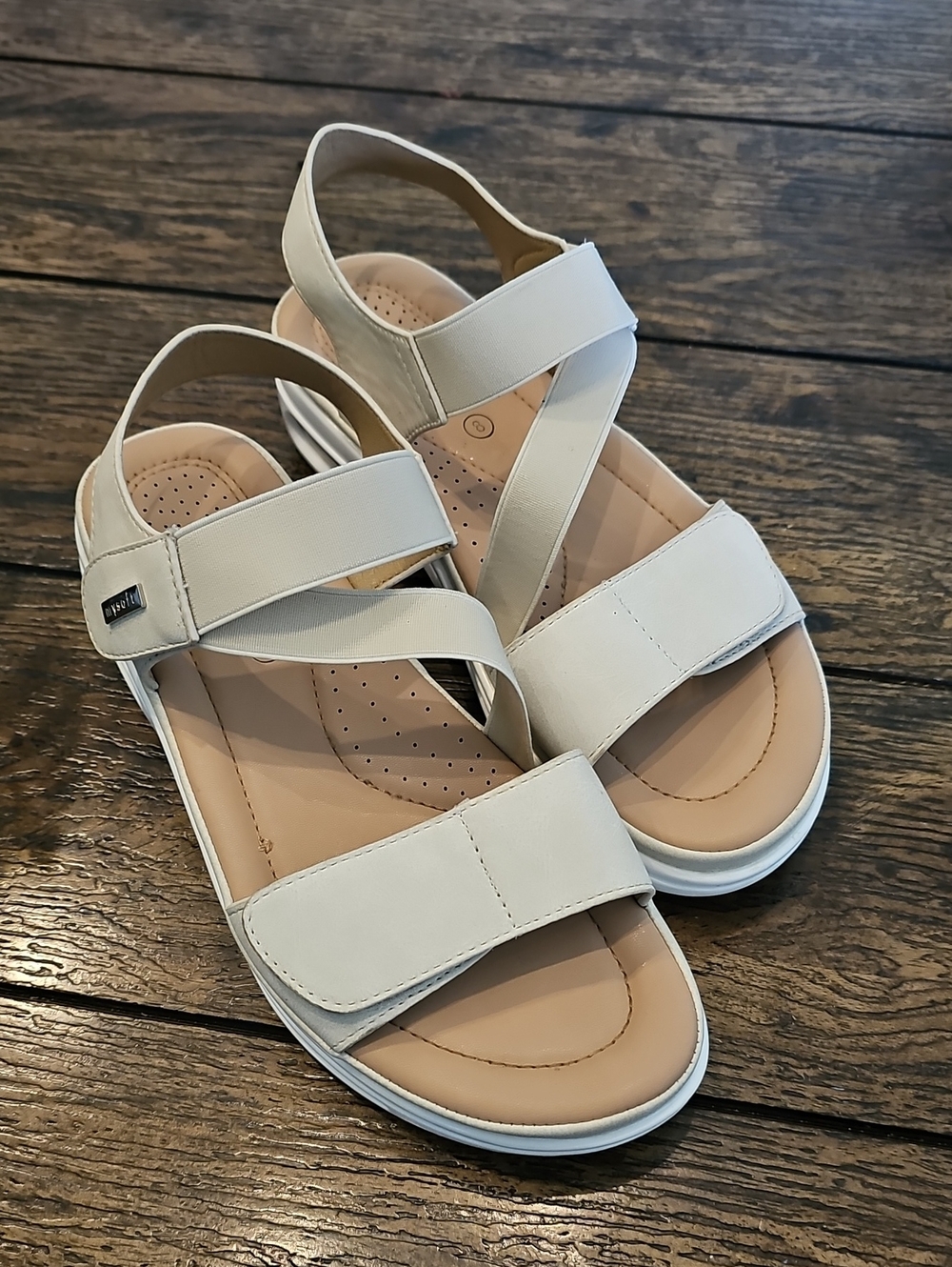 Mysoft Beige Strappy Comfort Sandals